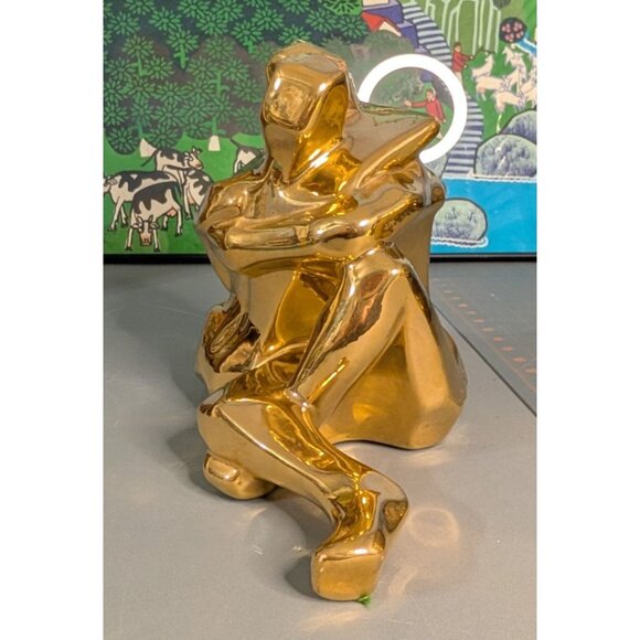 Jaru 1976 Gold Ceramic Lovers Sculpture - Picture 11 of 16
